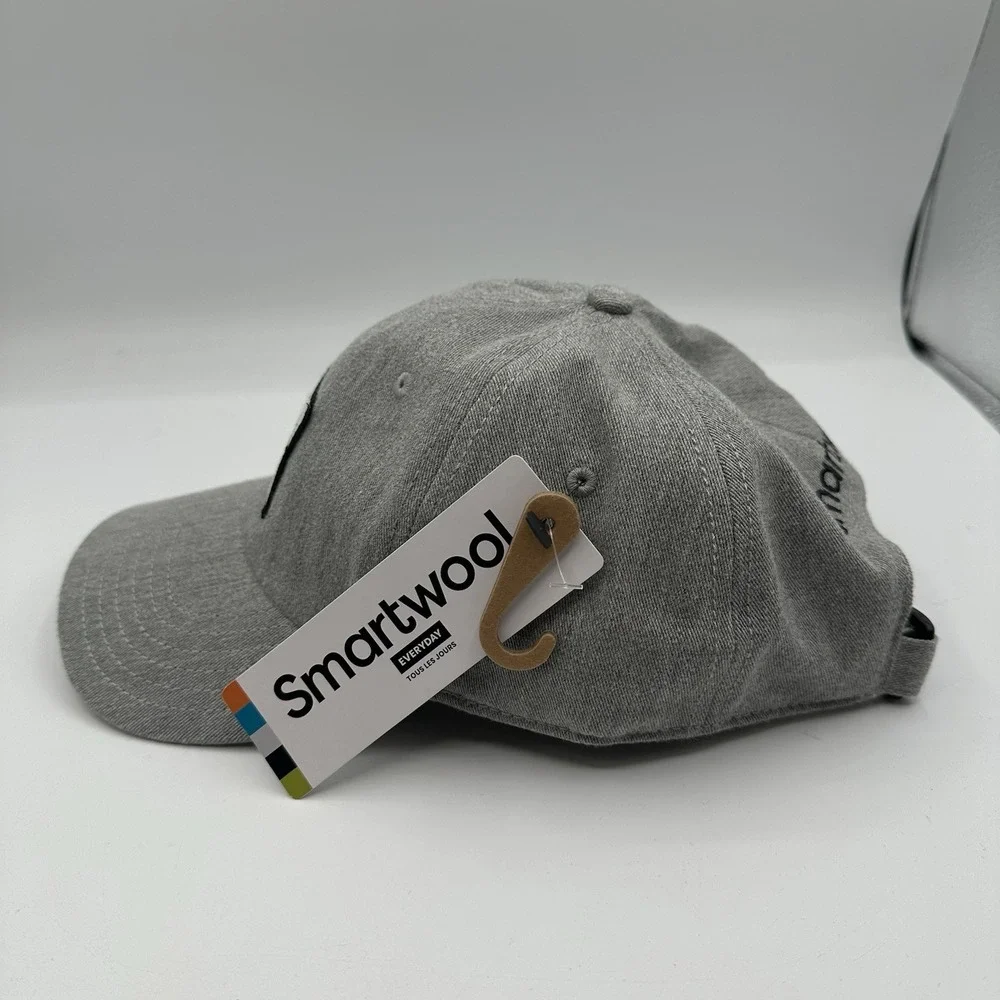 Smartwool Logo Ball Cap Hat Grey Strapback Adjustable‎ OSFM Baseball NWT